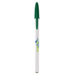 Penna Bic Style bianco verde